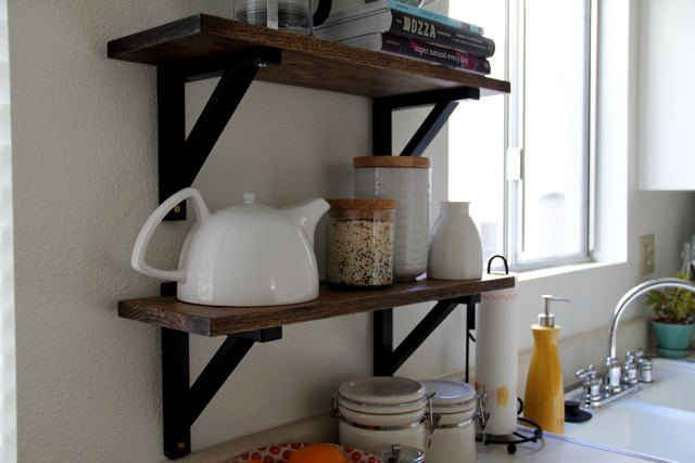 diy kitchen shelves